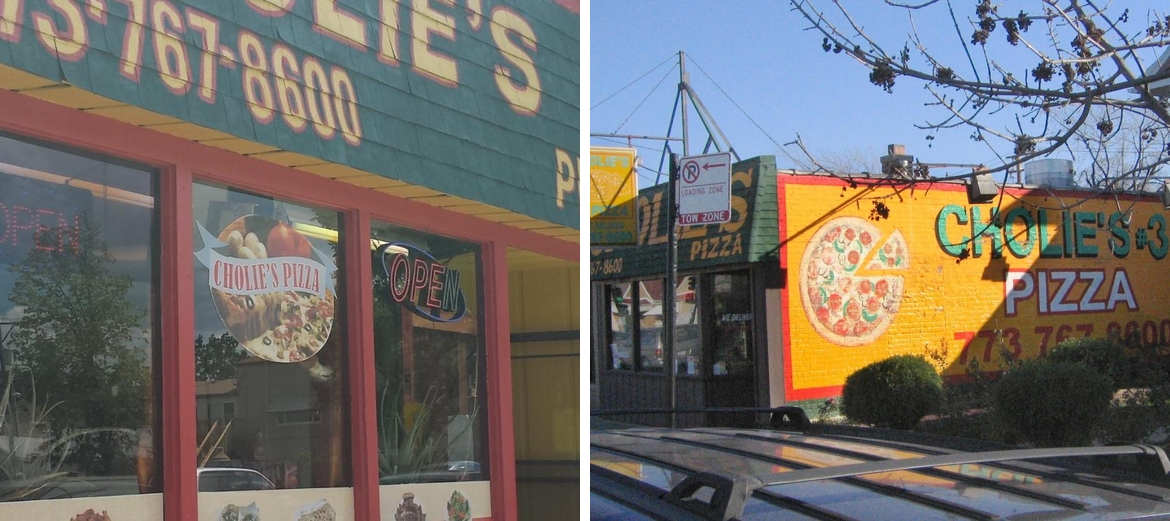 Cholies Pizza Menu